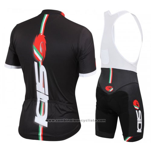 2014 Maillot Cyclisme Castelli SIDI Rouge et Noir Manches Courtes et Cuissard